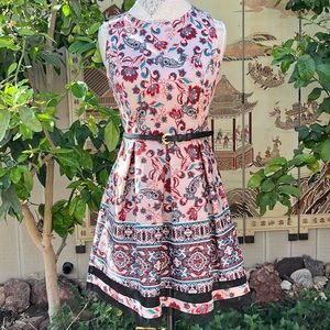Paisley floral print dress